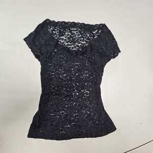 Frederick's of Hollywood Black Lace Blouse